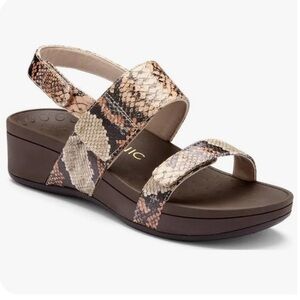 Vionic Women’s Snakeskin Bolinas Comfort Orthopedic Adjustable Velcro Sandals